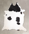 Black and White XX-Large Brazilian Cowhide Rug 8'7