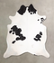 Black and White XX-Large Brazilian Cowhide Rug 7'11