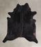 Solid Black XX-Large Brazilian Cowhide Rug 8'2