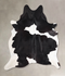 Black and White X-Large Brazilian Cowhide Rug 7'8