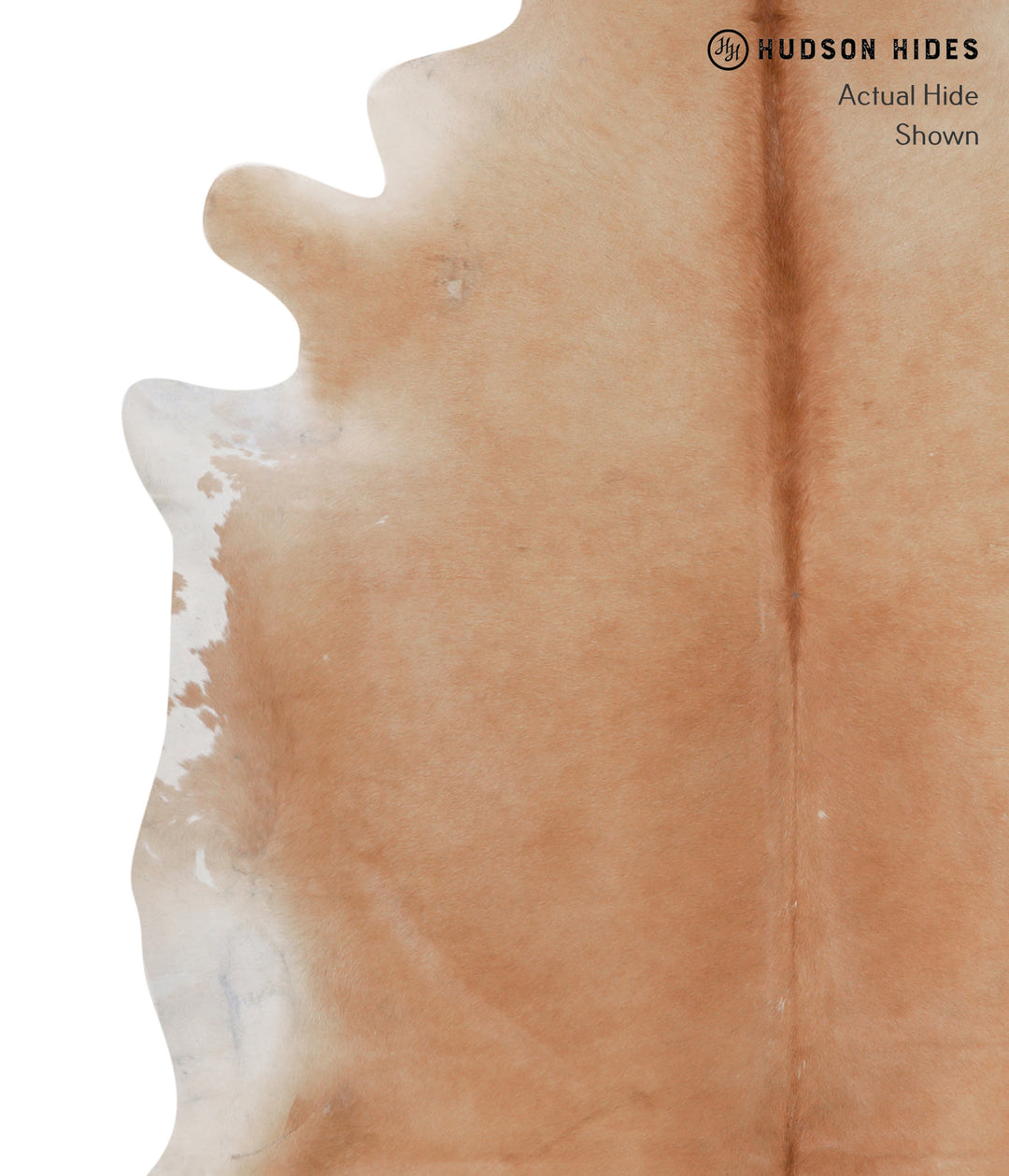 Beige XX-Large Brazilian Cowhide Rug 7'10"H x 6'9"W #A4791 by Hudson H