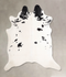 Black and White XX-Large Brazilian Cowhide Rug 7'4