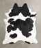 Black and White X-Large Brazilian Cowhide Rug 7'7