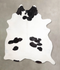 Black and White XX-Large Brazilian Cowhide Rug 8'1