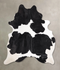 Black and White X-Large Brazilian Cowhide Rug 7'4