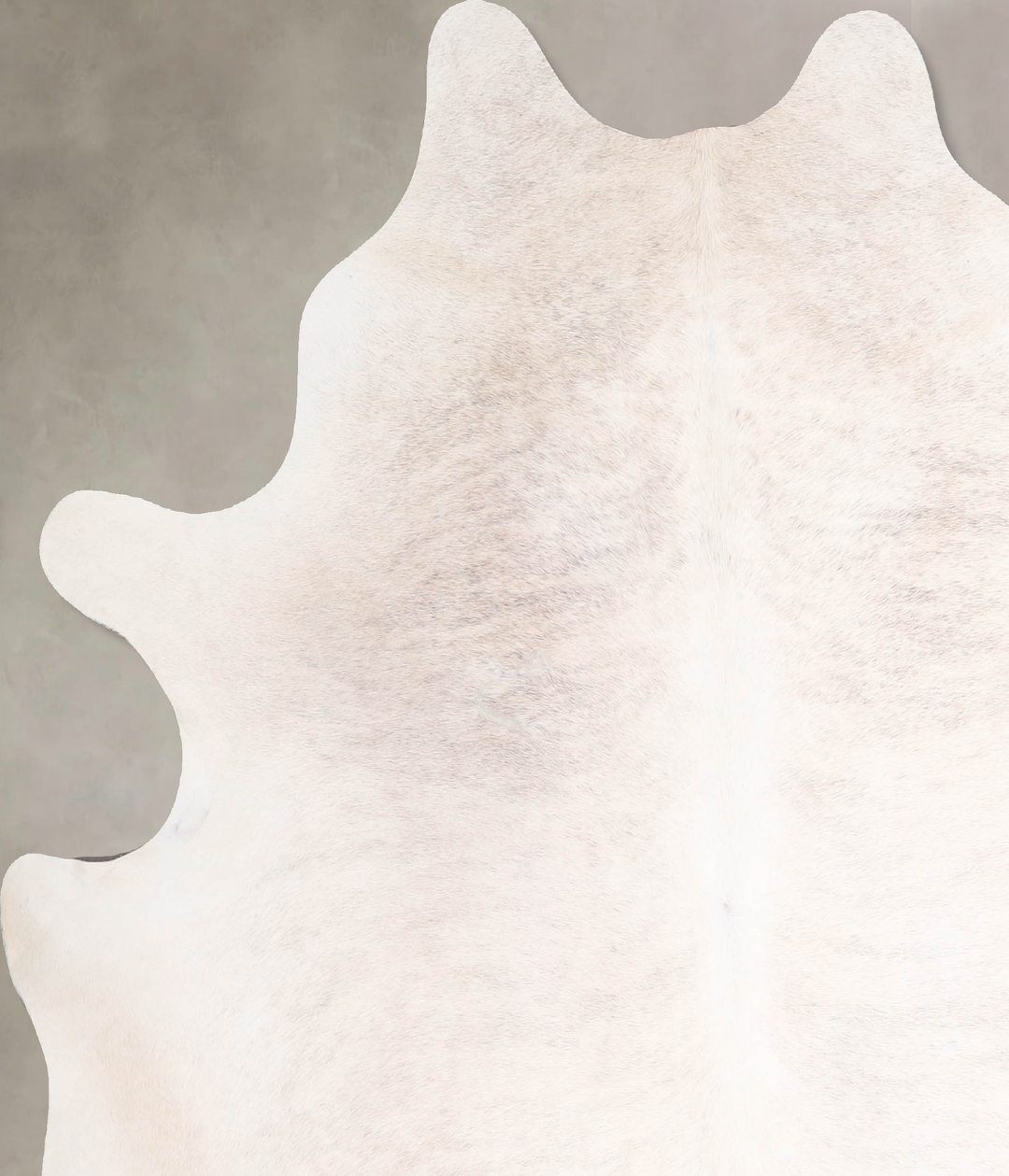 Ivory with Beige X-Large Brazilian Cowhide Rug 6'10"H x 6'6"W #A48043