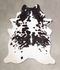 Chocolate and White X-Large Brazilian Cowhide Rug 7'5