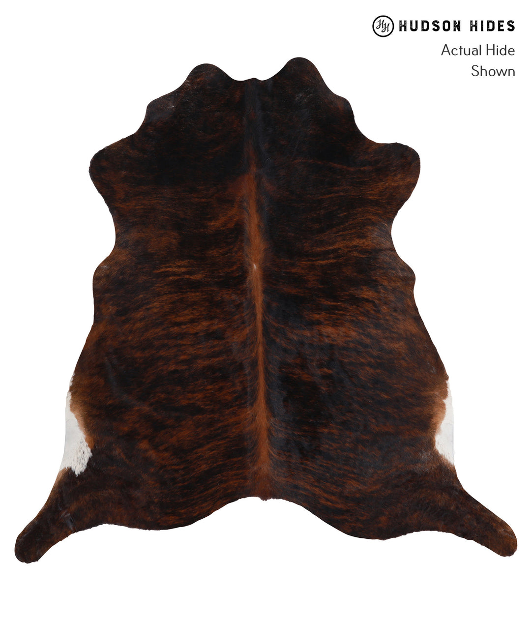 Dark Brindle X-Large Brazilian Cowhide Rug 6'6"H x 6'5"W #A4824 by Hud