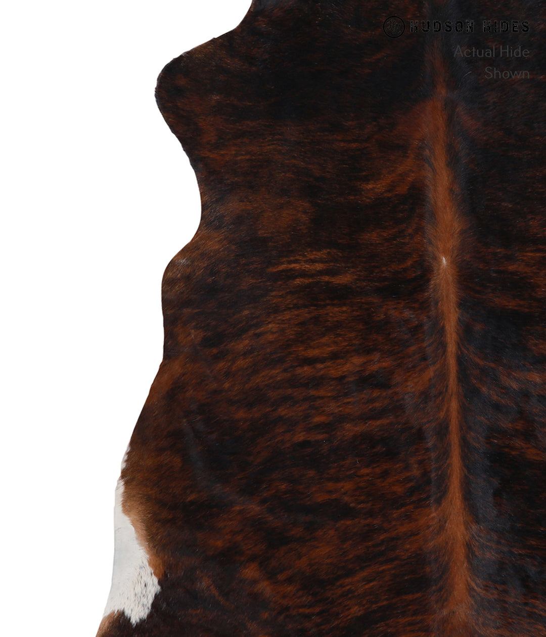 Dark Brindle X-Large Brazilian Cowhide Rug 6'6"H x 6'5"W #A4824 by Hud