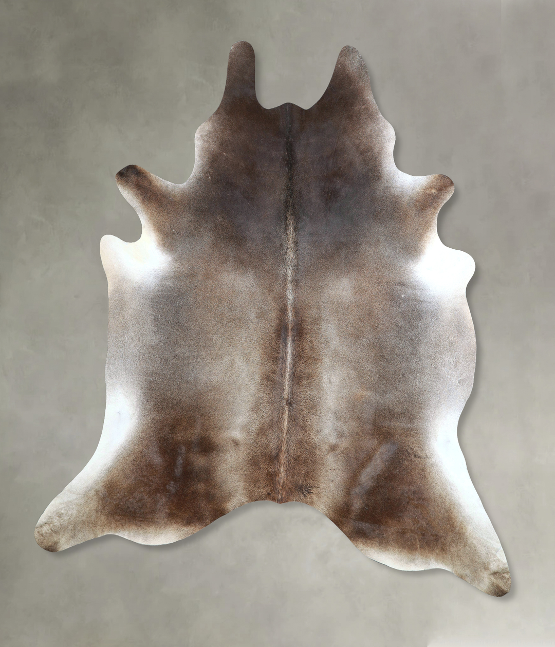 Grey with Beige XX-Large Brazilian Cowhide Rug 7'11"H x 7'3"W #A48365