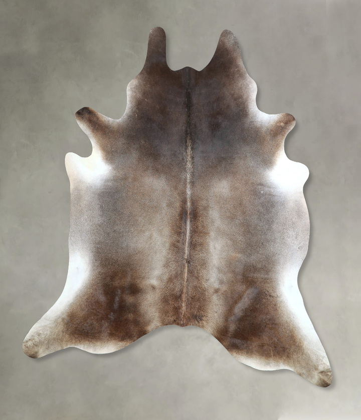 Grey with Beige XX-Large Brazilian Cowhide Rug 7'11"H x 7'3"W #A48365 by Hudson Hides