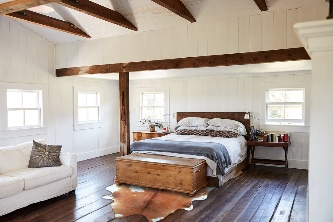 Brown and White XX-Large Brazilian Cowhide Rug 7'10"H x 7'0"W #A48369