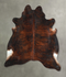 Dark Brindle Large Brazilian Cowhide Rug 6'5