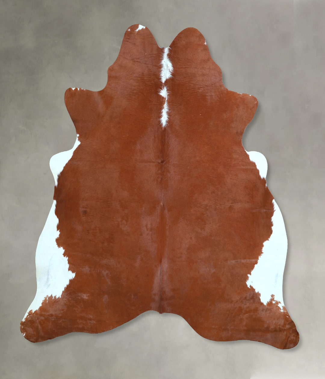 Brown and White Regular Large Brazilian Cowhide Rug 6'2"H x 6'2"W #A48