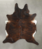 Dark Brindle Large Brazilian Cowhide Rug 6'7