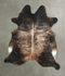 Dark Brindle XX-Large Brazilian Cowhide Rug 8'1