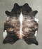 Dark Brindle XX-Large Brazilian Cowhide Rug 7'11