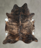 Dark Brindle X-Large Brazilian Cowhide Rug 7'3
