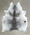 Salt and Pepper Black Medium Brazilian Cowhide Rug 5'8