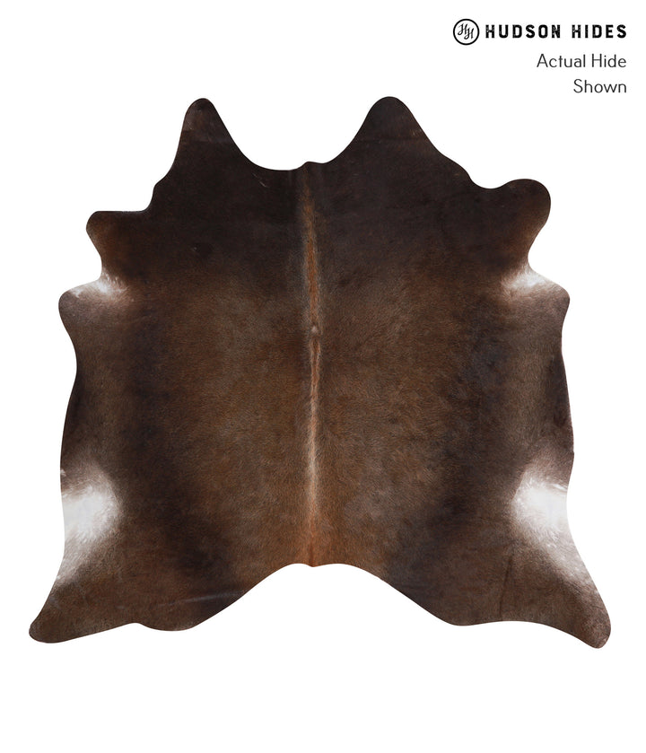 Chocolate X-Large Brazilian Cowhide Rug 6'5"H x 6'8"W #A4870 by Hudson Hides