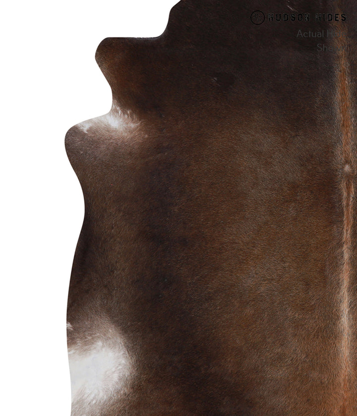 Chocolate X-Large Brazilian Cowhide Rug 6'5"H x 6'8"W #A4870 by Hudson Hides