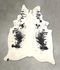 Black and White X-Large Brazilian Cowhide Rug 7'10