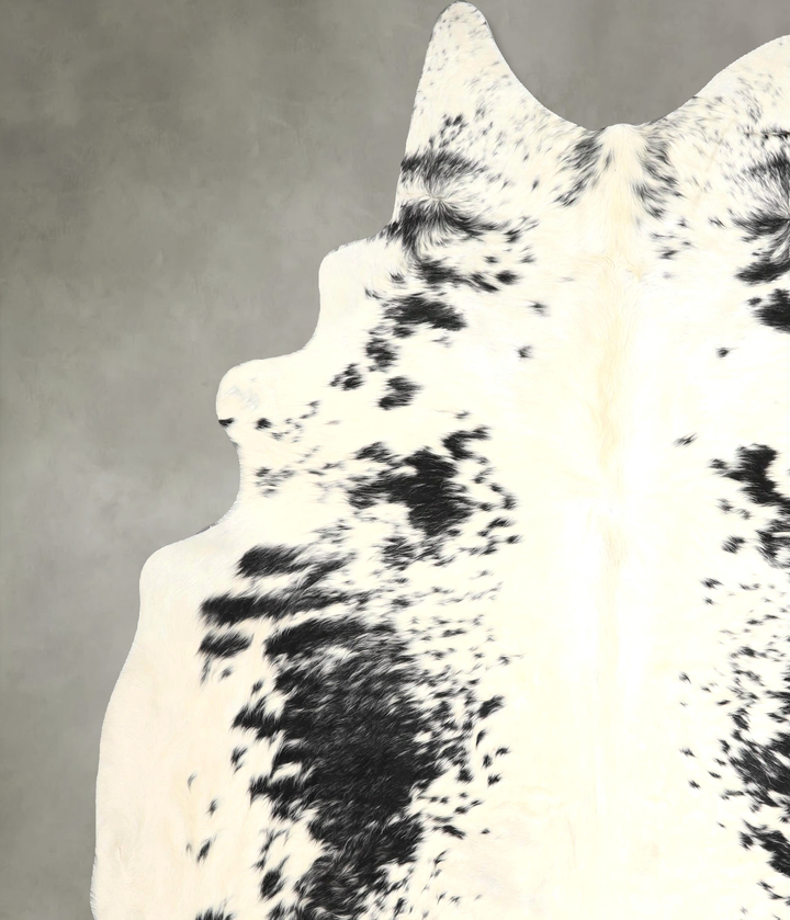 Black and White X-Large Brazilian Cowhide Rug 7'10"H x 6'3"W #A48913 by Hudson Hides