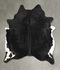 Black and White XX-Large Brazilian Cowhide Rug 7'11