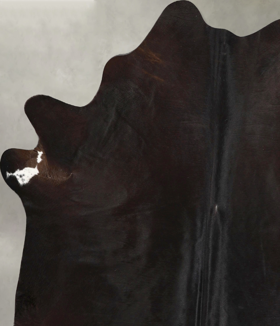 Solid Black X-Large Brazilian Cowhide Rug 6'10"H x 5'11"W #A48954 by H