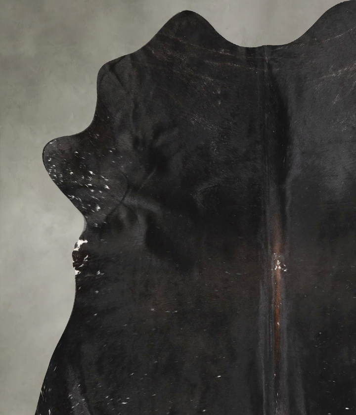 Salt and Pepper Black X-Large Brazilian Cowhide Rug 6'11"H x 6'5"W #A48958 by Hudson Hides