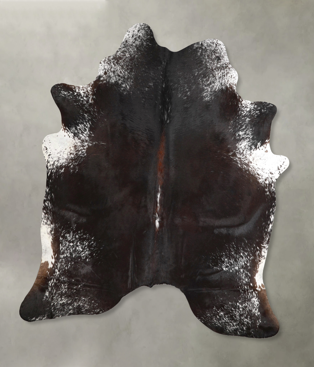 Salt and Pepper Black X-Large Brazilian Cowhide Rug 7'4"H x 6'6"W #A48