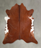 Brown and White Regular XX-Large Brazilian Cowhide Rug 7'2