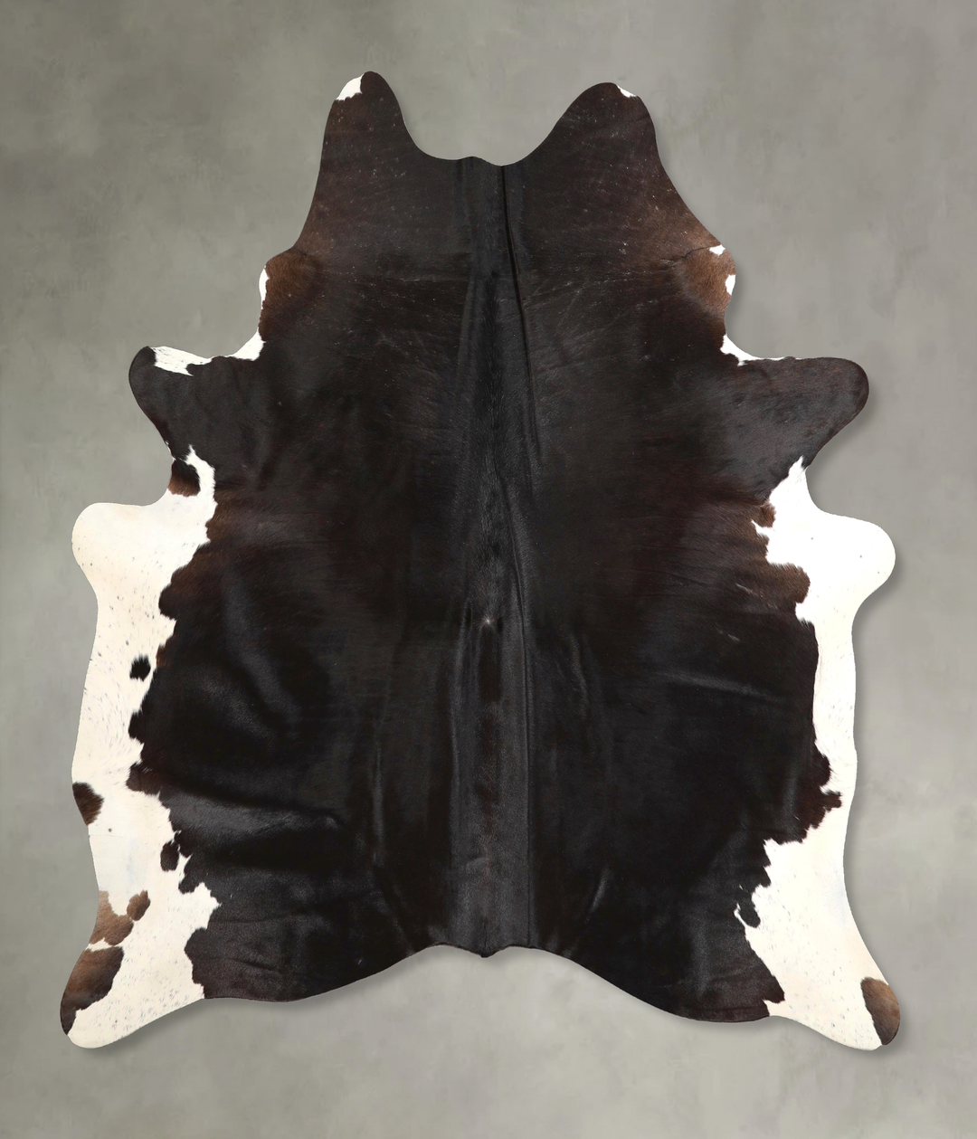 Black and White X-Large Brazilian Cowhide Rug 7'2"H x 6'0"W #A48983 by