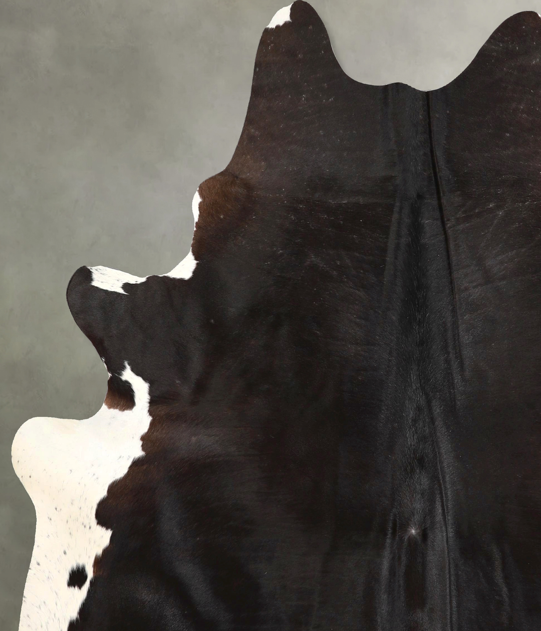 Black and White X-Large Brazilian Cowhide Rug 7'2"H x 6'0"W #A48983 by