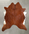 Brown and White Regular XX-Large Brazilian Cowhide Rug 7'8