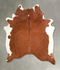 Brown and White Regular XX-Large Brazilian Cowhide Rug 7'7