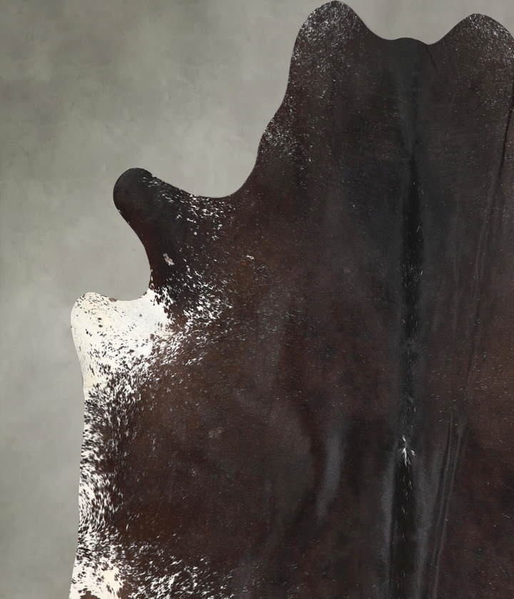 Salt and Pepper Black X-Large Brazilian Cowhide Rug 7'0"H x 6'10"W #A49045 by Hudson Hides