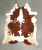 Brown and White X-Large Brazilian Cowhide Rug 7'5