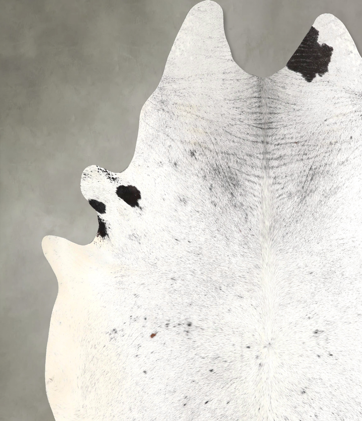 Salt and Pepper Black XX-Large Brazilian Cowhide Rug 8'3"H x 7'1"W #A49129 by Hudson Hides