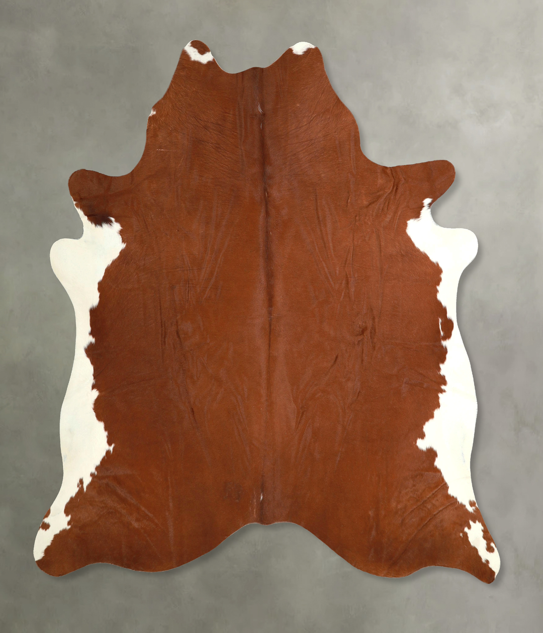 Brown and White Regular X-Large Brazilian Cowhide Rug 6'9"H x 6'4"W #A