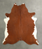 Brown and White Regular X-Large Brazilian Cowhide Rug 6'9