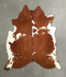 Brown and White X-Large Brazilian Cowhide Rug 7'2
