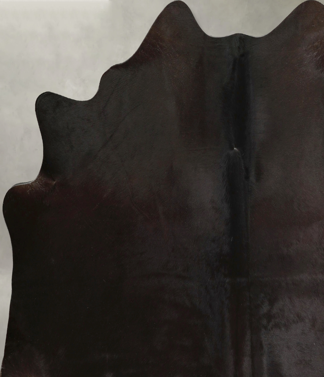 Solid Black X-Large Brazilian Cowhide Rug 6'9"H x 6'5"W #A49242 by Hud