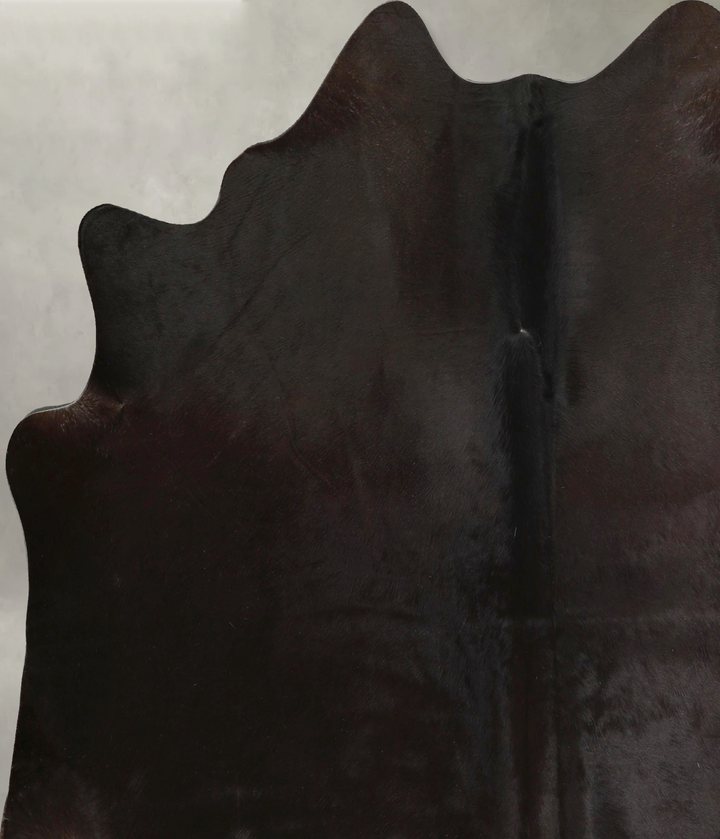 Solid Black X-Large Brazilian Cowhide Rug 6'9"H x 6'5"W #A49242 by Hudson Hides