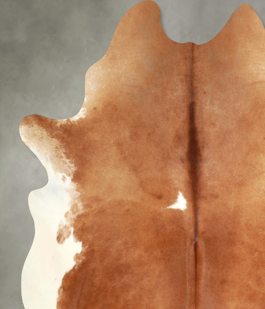 Brown and White Regular XX-Large Brazilian Cowhide Rug 7'9"H x 6'10"W