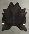 Solid Black X-Large Brazilian Cowhide Rug 6'11