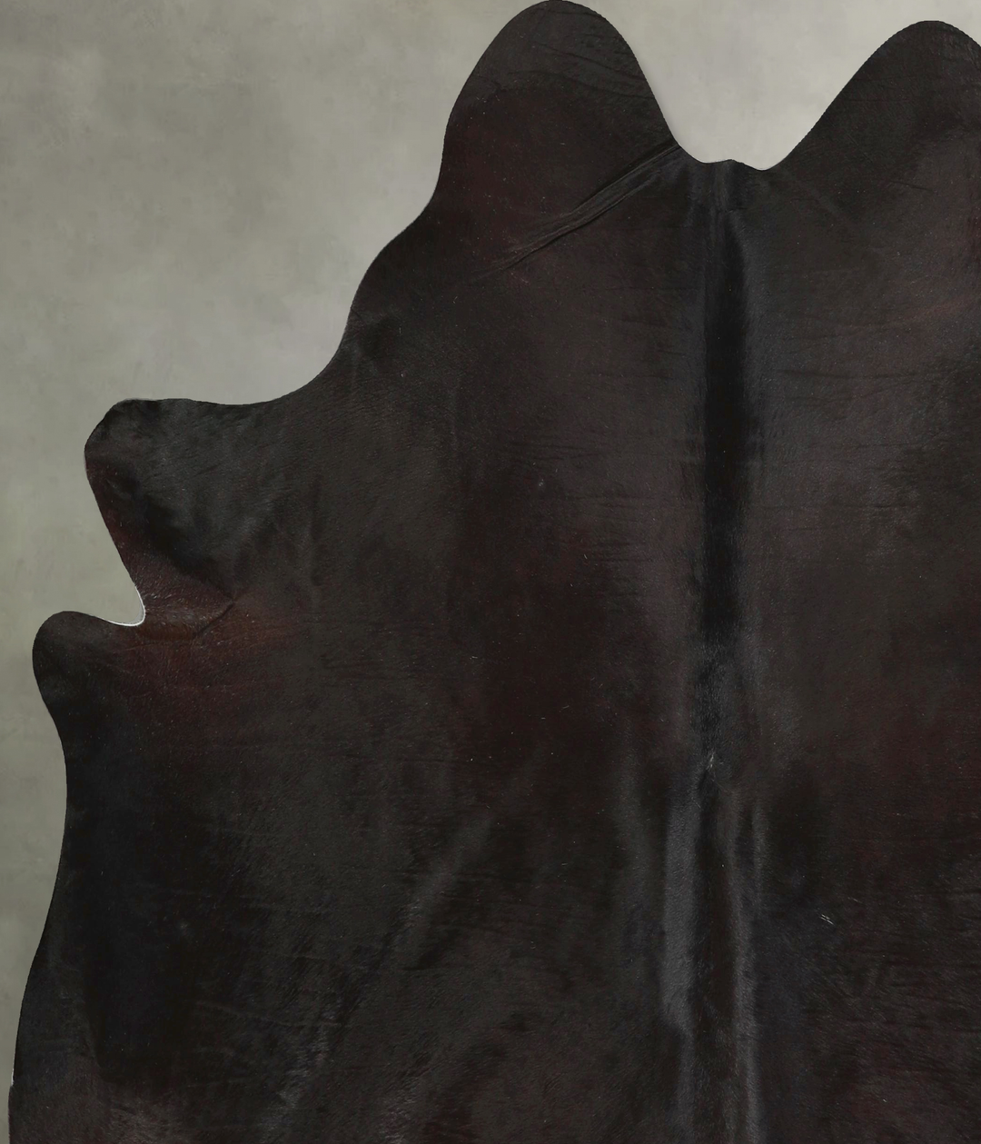 Solid Black X-Large Brazilian Cowhide Rug 6'11"H x 6'6"W #A49249 by Hu