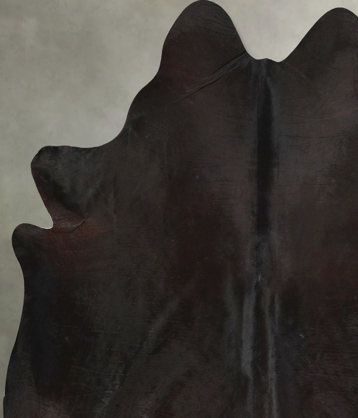 Solid Black X-Large Brazilian Cowhide Rug 6'11"H x 6'6"W #A49249 by Hudson Hides