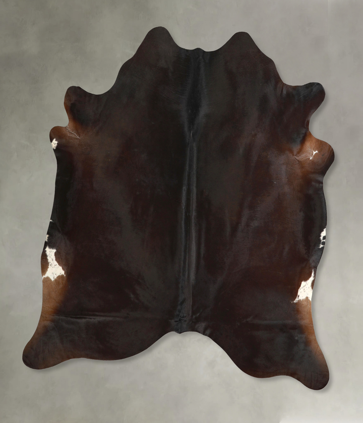 Solid Black X-Large Brazilian Cowhide Rug 7'5"H x 6'9"W #A49271 by Hudson Hides