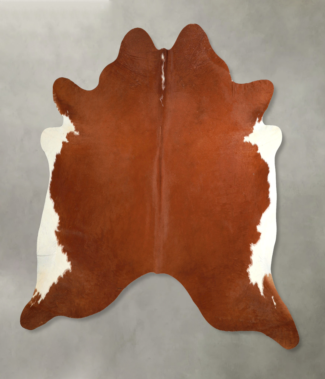 Brown and White Regular XX-Large Brazilian Cowhide Rug 7'4"H x 7'4"W #